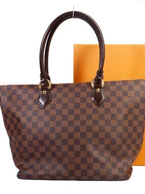 Authentic Louis Vuitton Damier Ebene Saleya MM Tote Bag